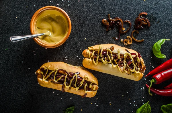 Wszystkie hotdogs wołowiny — Zdjęcie stockowe