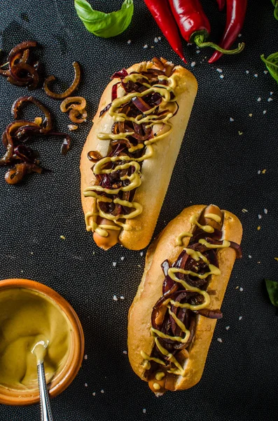 Wszystkie hotdogs wołowiny — Zdjęcie stockowe