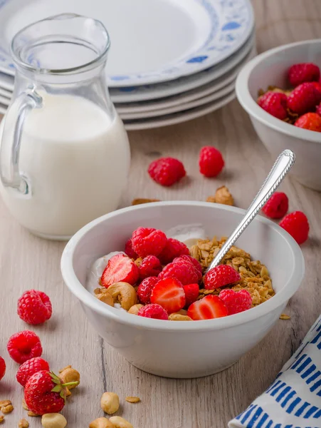 Granola al forno con noci — Foto Stock