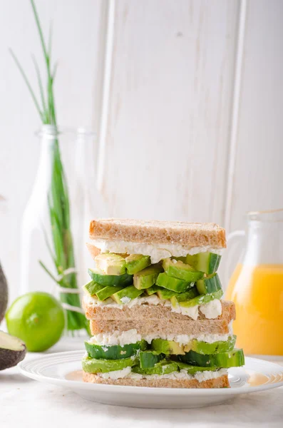 Био-здоровый сэндвич — стоковое фото