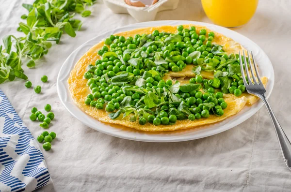 Ei omelet groen — Stockfoto