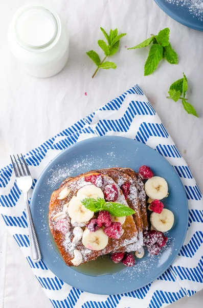 French toast con banana — Foto Stock