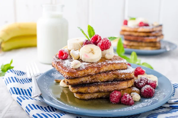 French toast con banana — Foto Stock