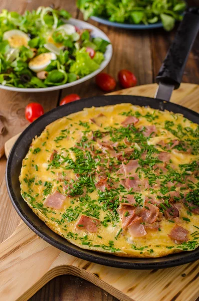 Ham and egg omelette Stock Photo by ©Peteer 122097892