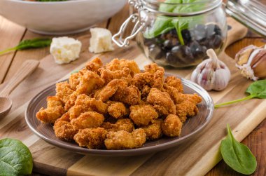 Tavuk lezzetli ev yapımı patlamış mısır