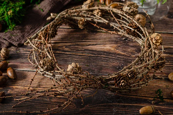 Corona Casera Advenimiento Naturaleza Muerta Fotografía Estilo —  Fotos de Stock