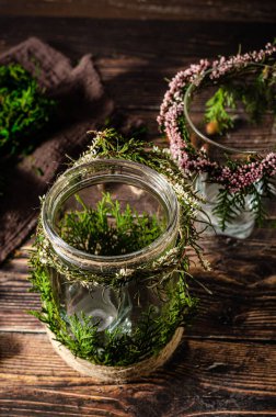 Ev yapımı çelenk, natürmort fotoğraf tekniğinin gelişimi.