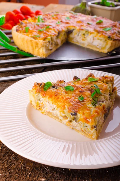 Quiche francés vegetariano — Foto de Stock