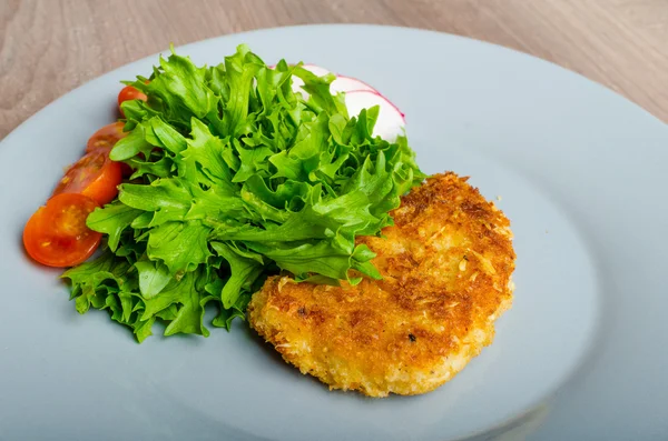 Breaded pork chops in Parmesan cheese — Stock Photo, Image