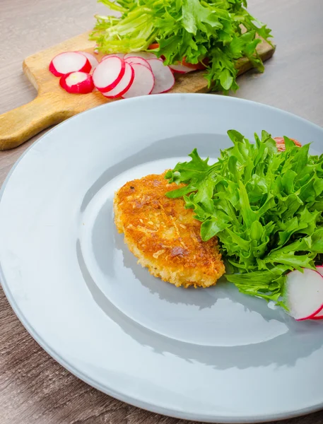 Breaded pork chops in Parmesan cheese — Stock Photo, Image