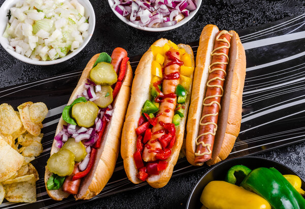 Все говядины, вариации хот-догов
