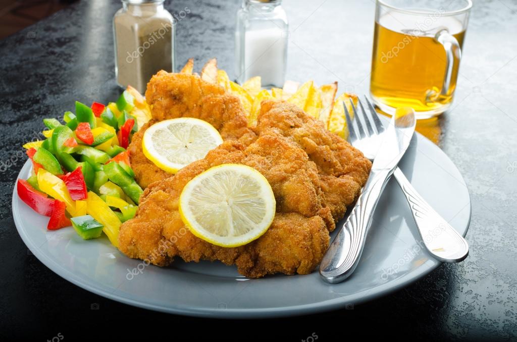 Schnitzel with french fries