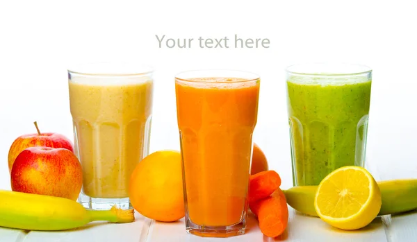 Smoothie dia, hora da bebida saudável — Fotografia de Stock