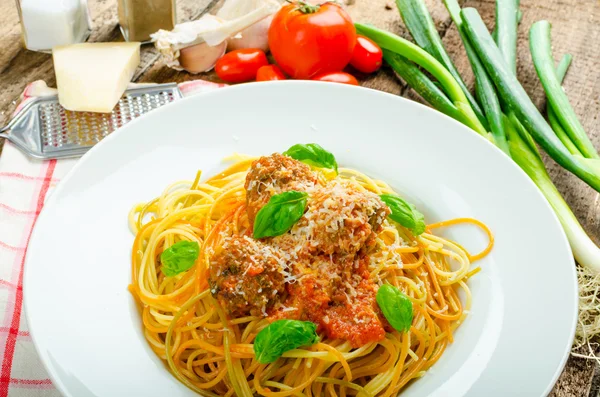 New York gehaktballen pasta — Stockfoto