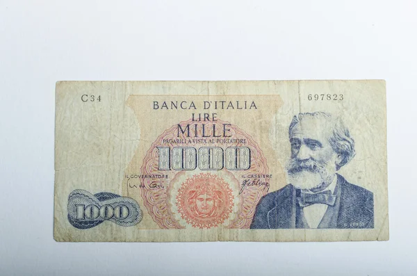Billets italiens anciens, argent — Photo