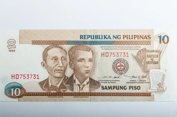Старі банкноти гроші Філіппіни — стокове фото