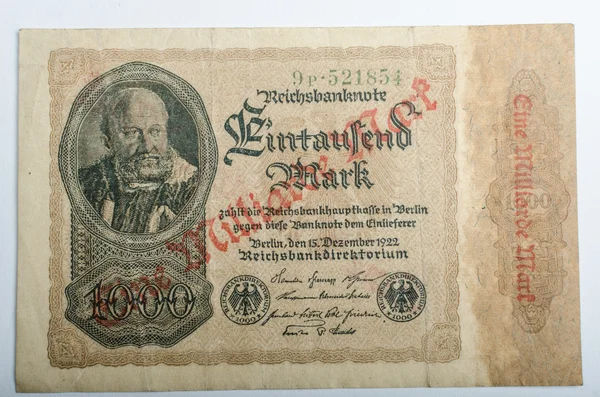 Alte deutsche Banknoten, Geld — Stockfoto