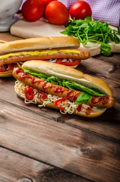 Variazione sugli hot dog rossi — Foto Stock