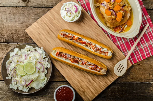 Pulled pork sandwich — Stock Photo, Image