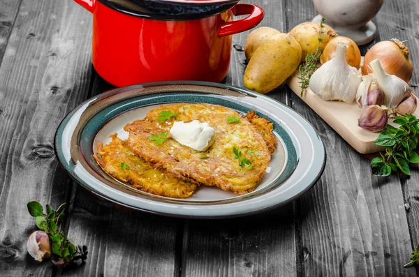 Panqueques de papa caseros — Foto de Stock