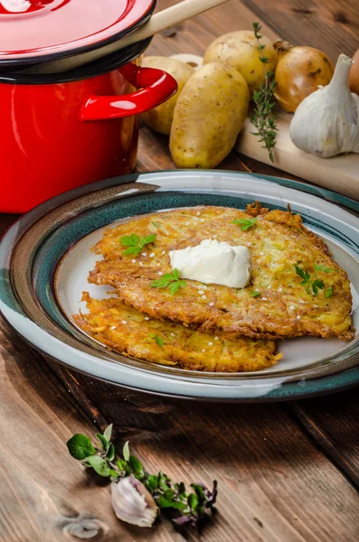 Panqueques de papa caseros — Foto de Stock