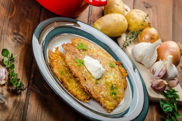 Potato pancakes homemade — Stock Photo, Image