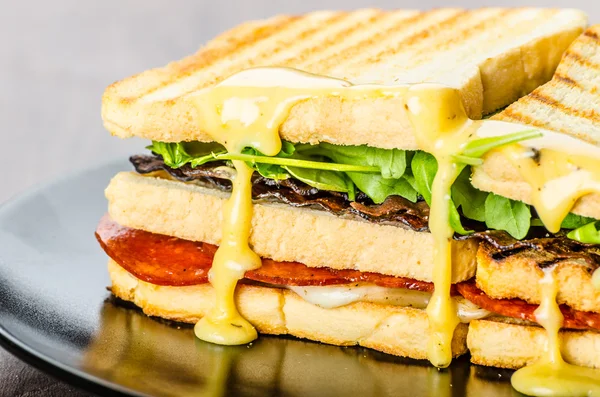 Three floor Panini toast — Stock Photo, Image