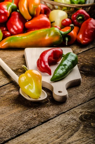 Bio peppers from the garden — Stock Photo, Image