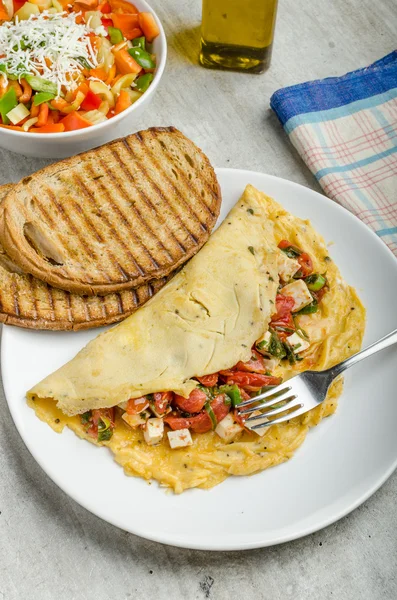 Mediterrane stijl Omlette — Stockfoto