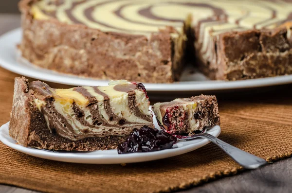 Gâteau au fromage bicolore — Photo