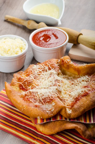 Deep fried langos — Stock Photo, Image