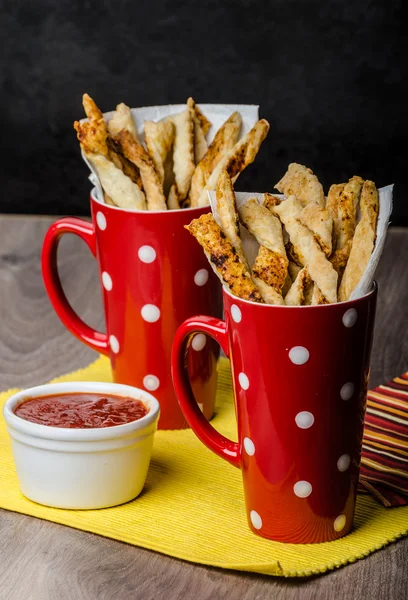 Party sticks from puff pastry — Stock Photo, Image