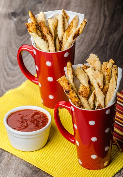 Party sticks from puff pastry — Stock Photo, Image