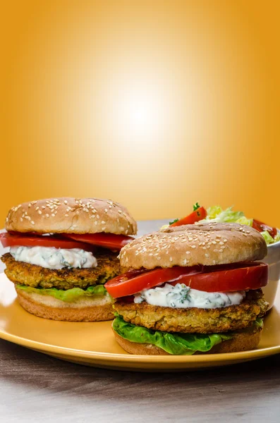 Burger buncis vegetarian — Stok Foto