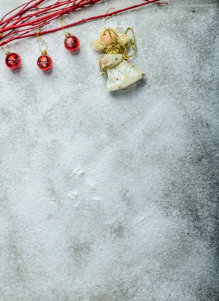 Снежная тарелка, рождественские украшения — стоковое фото