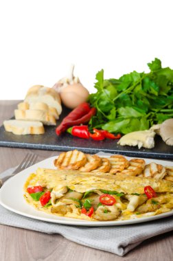 Rustik vejetaryen omlet