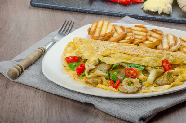 Rustieke vegetarische omelet — Stockfoto