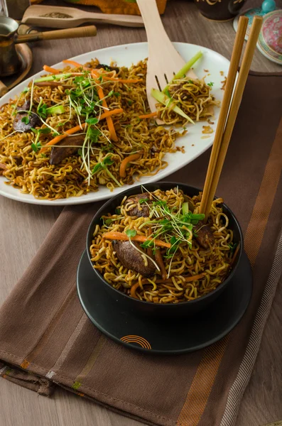 Stir Fry Singapore Noodles — Stock Photo, Image