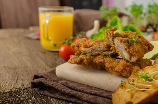 Mini cutlets - schnitzels — Stock Photo, Image