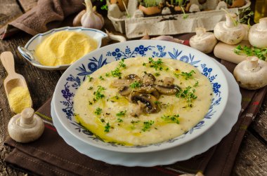Biberiye ve biber polenta infüzyon