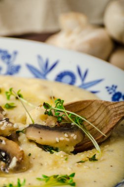 Biberiye ve biber polenta infüzyon