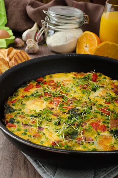 Vegetáriánus frittata — Stock Fotó