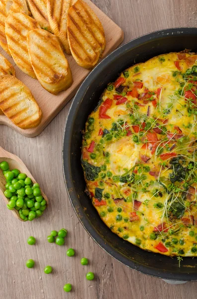 Vegetarische Frittata — Stockfoto