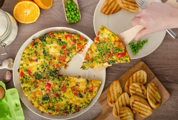 Frittata vegetariana — Foto de Stock