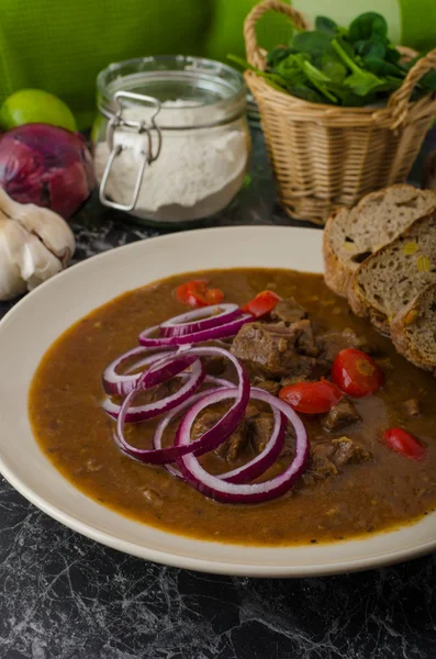 Original Czech beef goulash — Stock Photo, Image