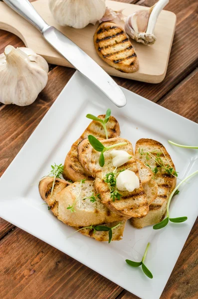 Garlic toast toasted panini — Stock Photo, Image