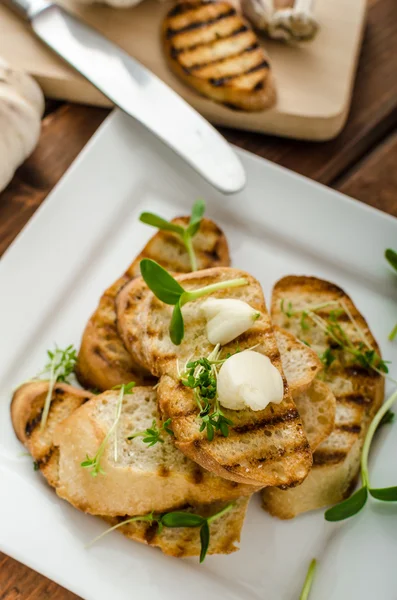 Garlic toast toasted panini — Stock Photo, Image