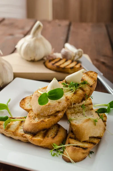 Garlic toast toasted panini — Stock Photo, Image