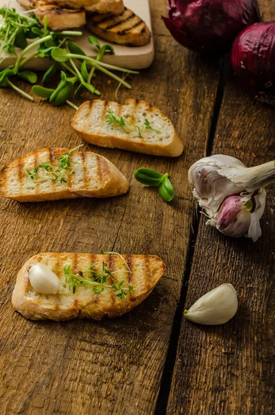 Knoflook toast geroosterd panini — Stockfoto