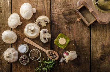 Biyo sarımsak, baharatlar ve yabani mantar ev Bahçe